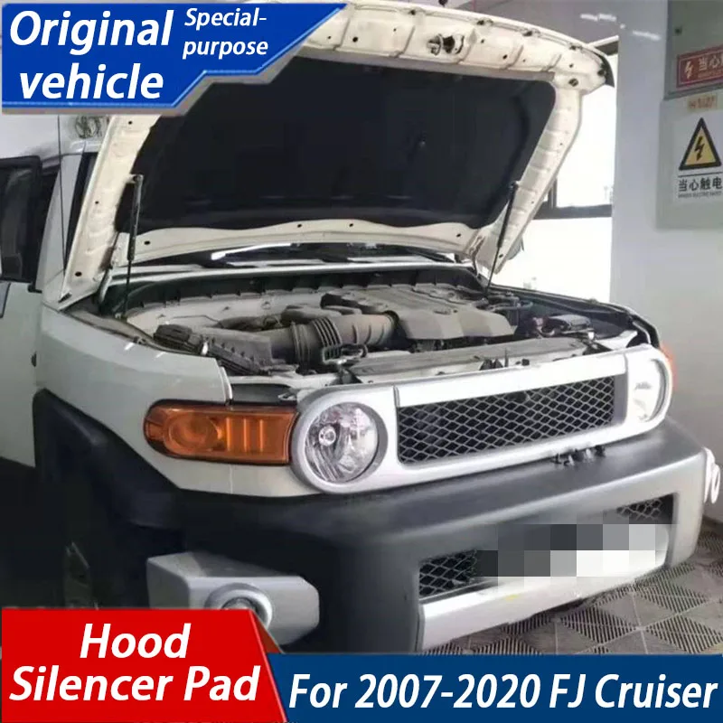 Single-Sided Aluminum Foil Hood Insulator For Toyota FJ Cruiser 2007-2020 No-Drill Flame-Retardant Fiber Pad Direct Fit