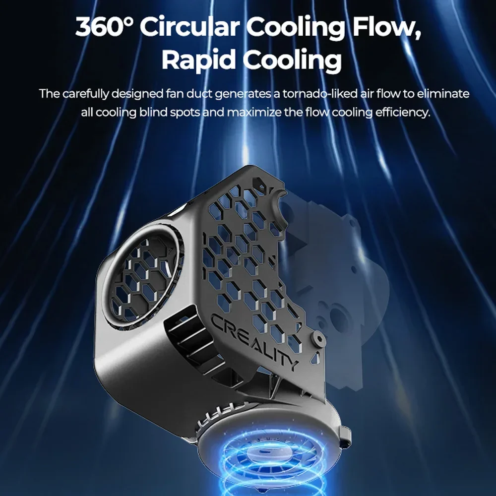 Creality X BEN2C NAUTILUS FAN DUCT 360° Circular Cooling Flow Rapid Cooling for K1 Max or K1C/K1 SE Original 3d Printer Parts