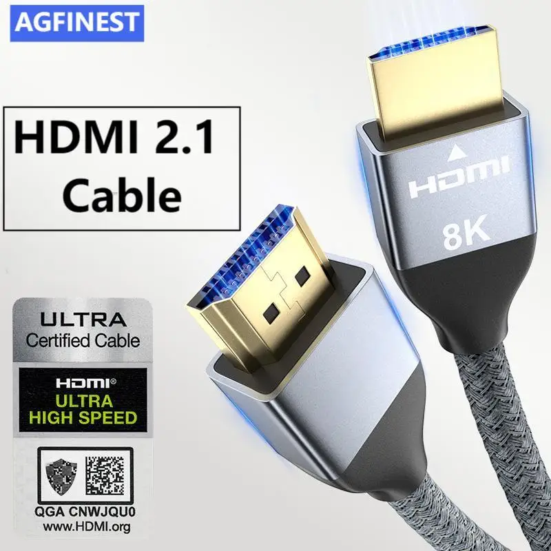 HDMI 2.1 Cable for Xbox Series 48Gbps 8K60Hz HDMI-Compatible Adapter 4K120HZ For PS5 ladtop Macbook HDMI 8K Cable1m 2m 3m