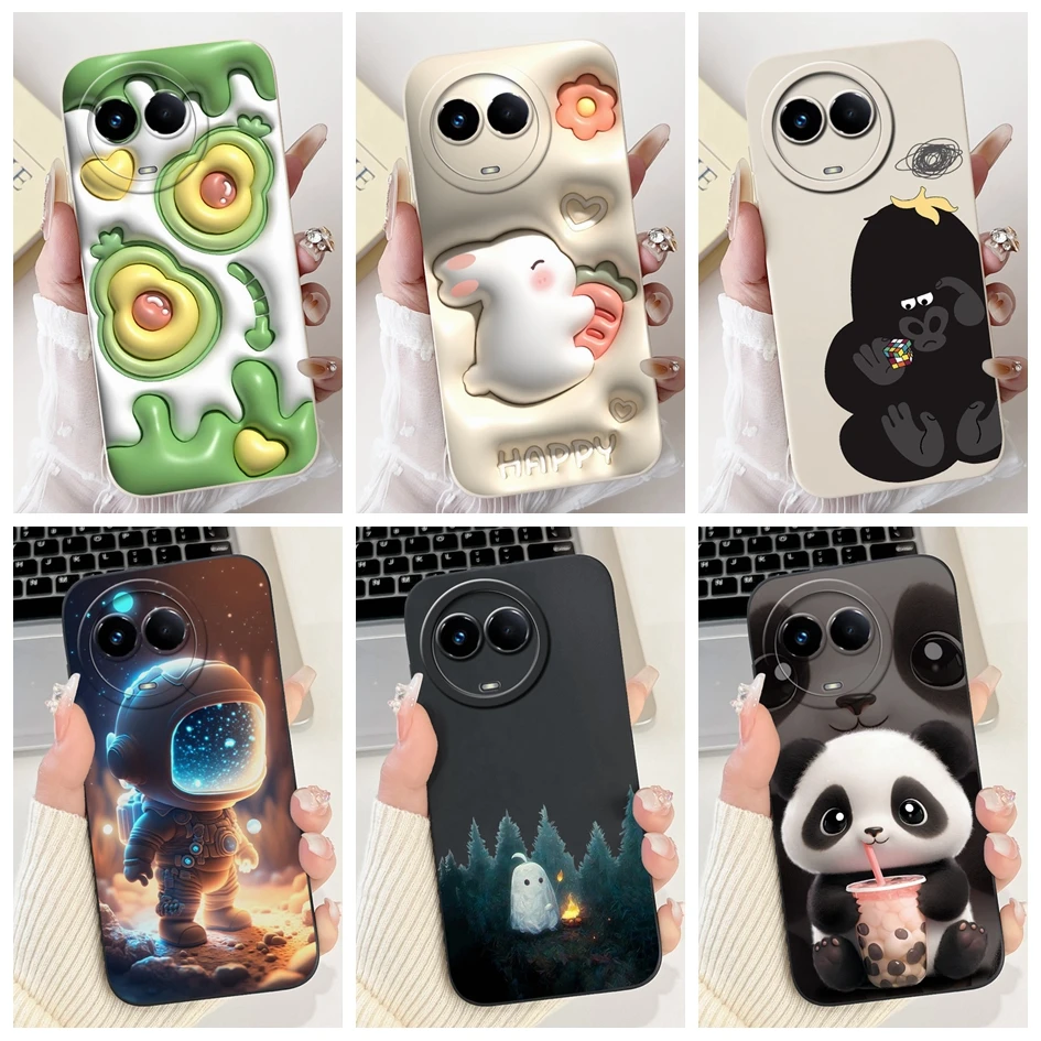 For Realme 11 11X 5G Case Lovely Cartoon Camera Protection Shockproof Silicone Soft Fundas For Realme11 Realme11x 5G Phone Cover