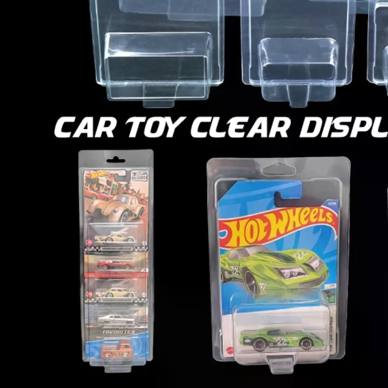 5Pcs Car Toys Transparent Display Case Pinwheel Car Protective Case Boulevard Fleet Model Cardboard Collection