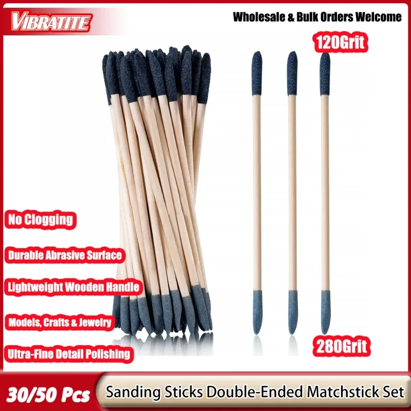 Nail Polish Tool Wooden Stick Double Headed Black Gauze Gray Sand Orange Wood Polish Nail Surface Point Drill Wood Peach Sand