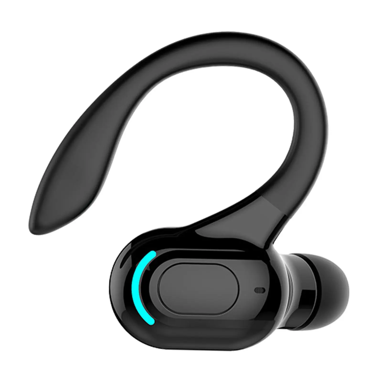 Headphone Ear Hook Bluetooth 5.2 Noise Cancellation Built-In Microphone Volume
