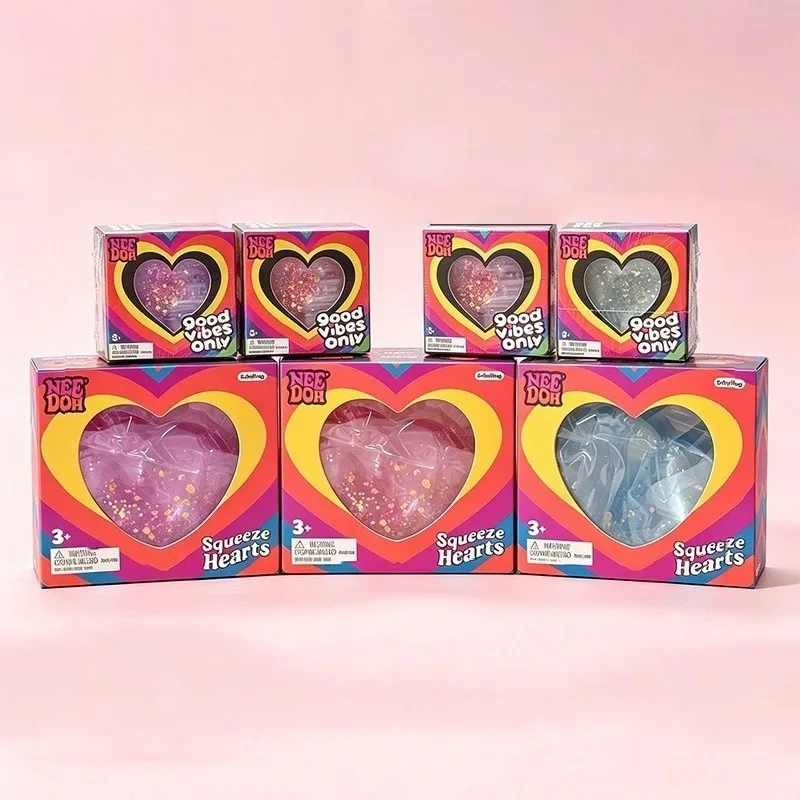 Needoh Squeeze Heart Squishy Toy Shape Slow Rebound Mini And Large Size Squeeze Ball Maltose Slow Rising Anxiety Relief Toy Gift