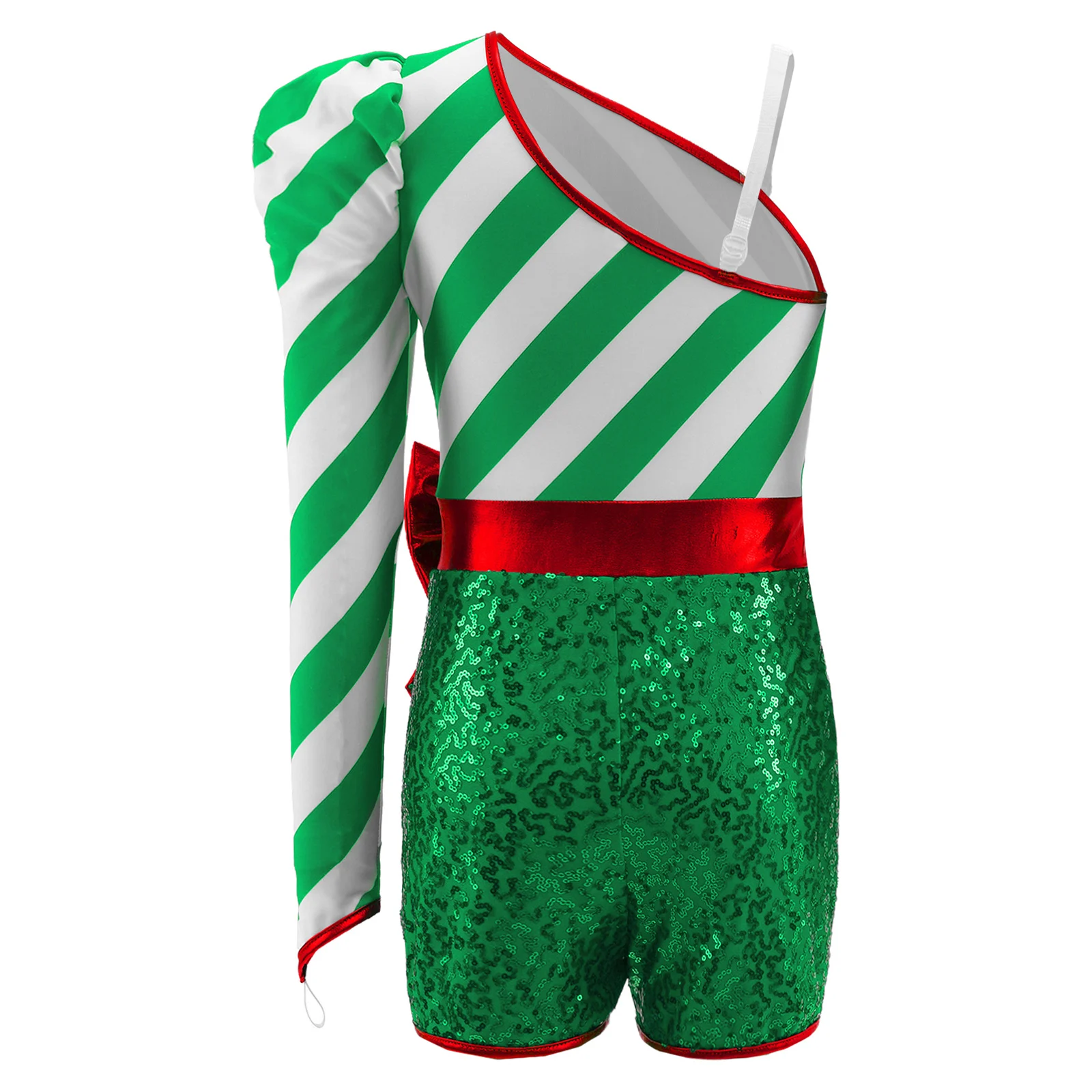 أطفال بنات كاندي قصب عيد الميلاد ازياء الترتر اليسار كم طويل لمعان القوس الزنجبيل رجل بذلة لعيد الميلاد تحت عنوان تبادل لاطلاق النار الصورة #2