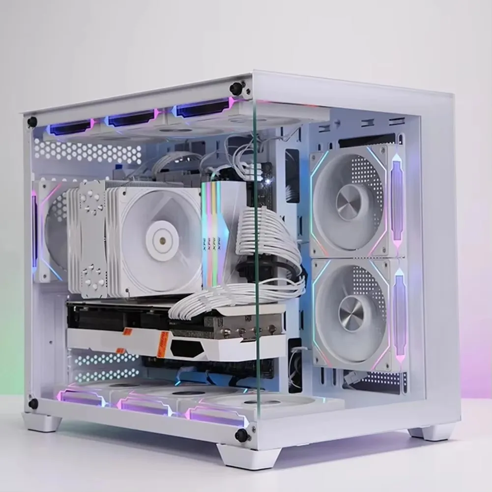 ICE Whale Prism 4RS ARGB PC Case Fan 120mm Infinity Mirror Design Motherboard Lighting Sync 4PIN PWM CPU Cooler Fan ventilador