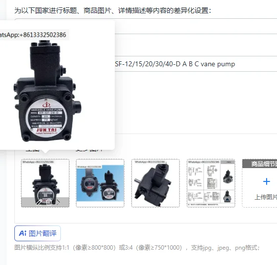 

Hydraulic oil pump VP-SF-12/15/20/30/40-D A B C vane pump