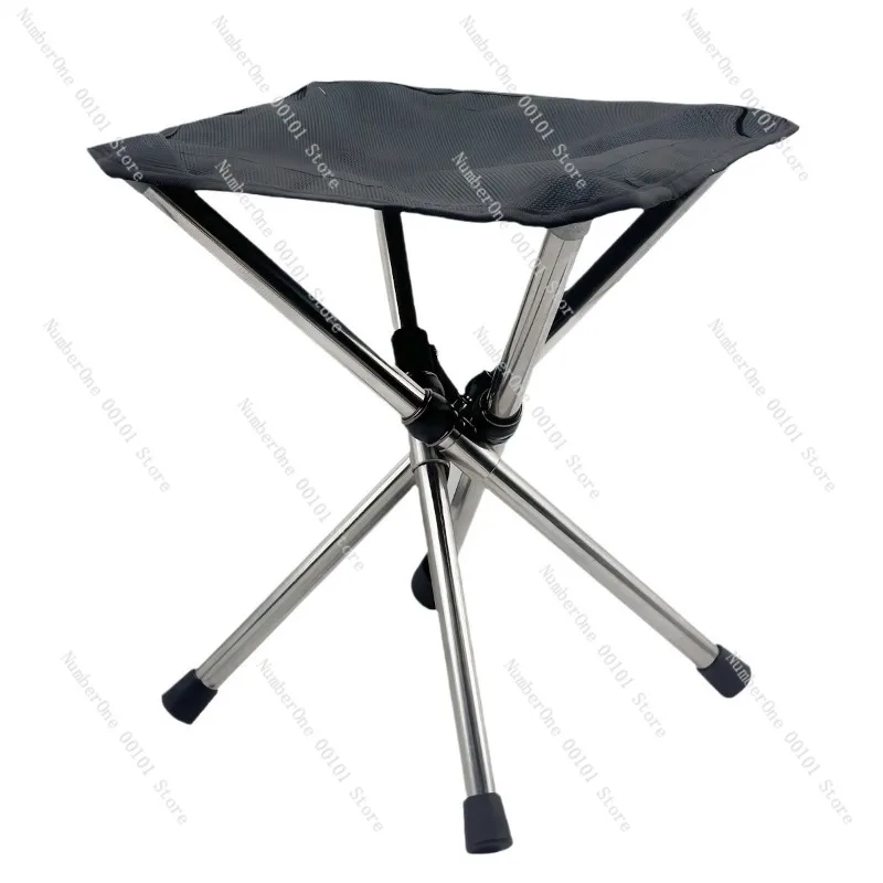 Portable Outdoor Folding Stool | Stainless steel telescopic horse chair for camping and fishing