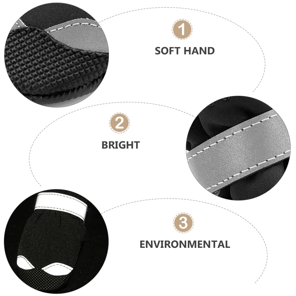 

1 set Winter Pet Dog Boots Waterproof Anti Slip Black Nonslip Shoes Washable Reflective Outsole Snow Cold