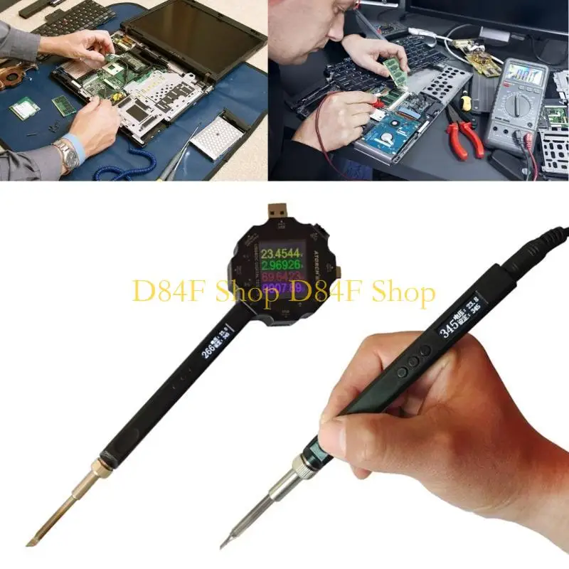 

D84F Soldering Iron T12 , Output Power 24W-65W, Adjustable Temper