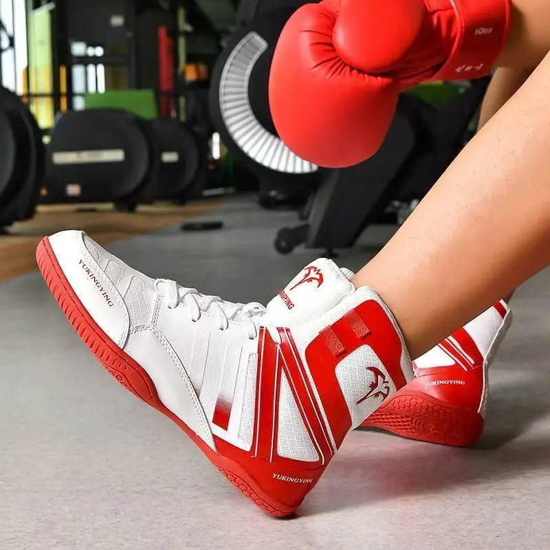 2025 New Men's Wrestling Shoes Breathable, Durable, Slip-Resistant Wrestling & Boxing Trainers Combat Shoes Sports Trainers