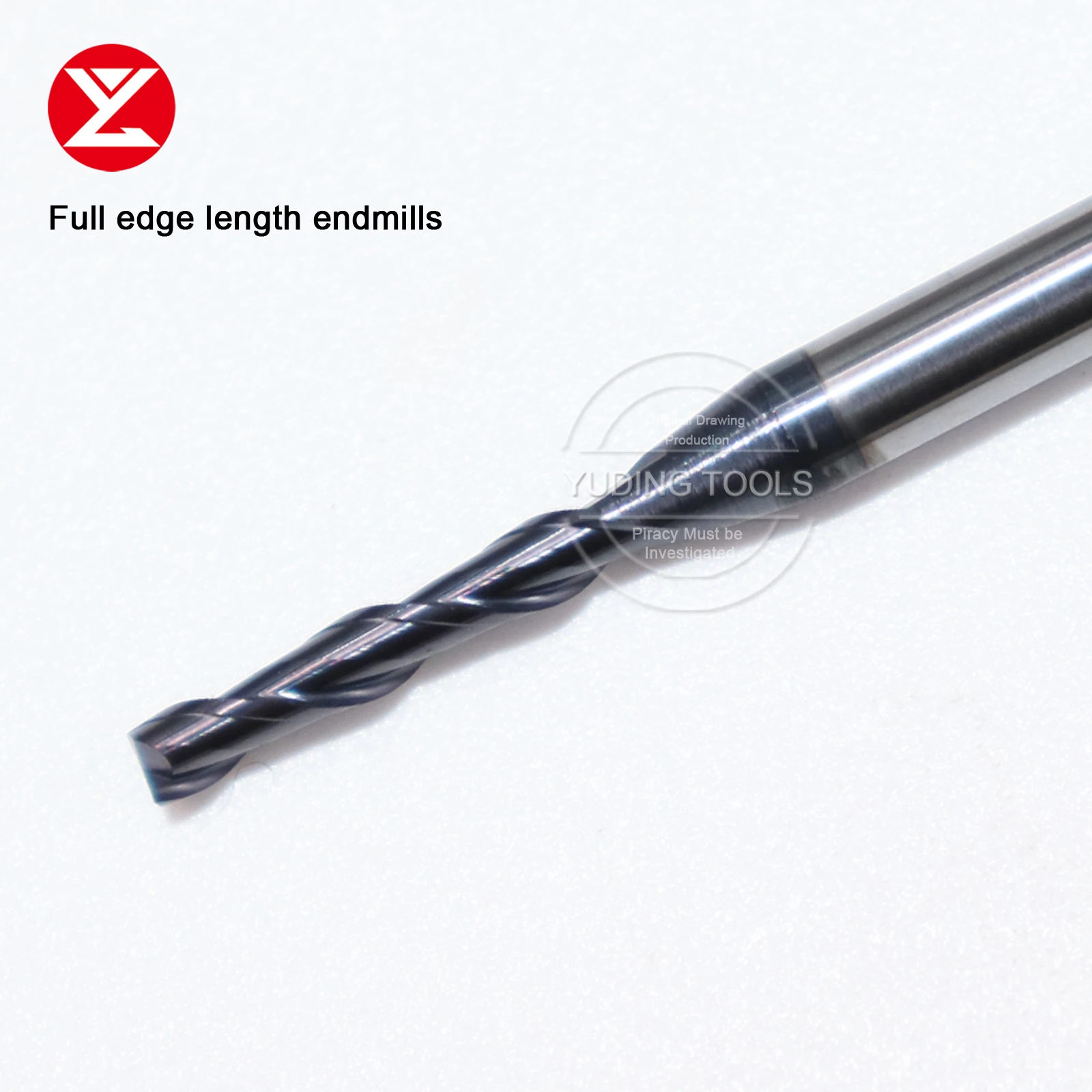 Micro carburo 2 flauto fresa per la lavorazione della fresa CNC flauto lungo profondo piccolo diametro 0.2 0.3 0.4 0.5 0.6 0.7 0.8 0.9mm Mini