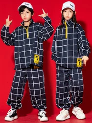2022 Kids Hip Hop Clothing Boys Girls Tops Pants Loose Long Sleeved Kpop Outfit Jazz Dance Costume Street Dance Rave Wear BL9321