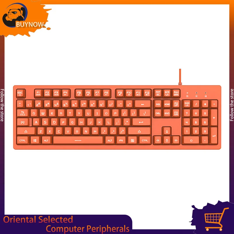 Ajazz Dks100 Mechanical Tea Axis Office  Workers Feel Multicolor Wired E-Sports Pubg Computer Peripheral Gaming Keyboard