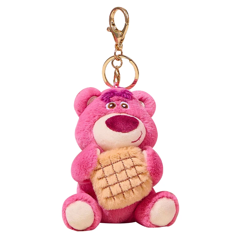 Disney Lotso Dessert Series juguete de peluche llavero de muñeca de Anime dibujos animados y lindo colgante de mochila juguetes para niños regalo de cumpleaños
