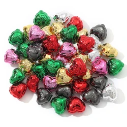 25x27mm LOVE Print Letter Colorful Heart Beads 10Pcs CCB Plastic Spacer Beads For DIY Jewelry Necklace Earring Making Accessorie