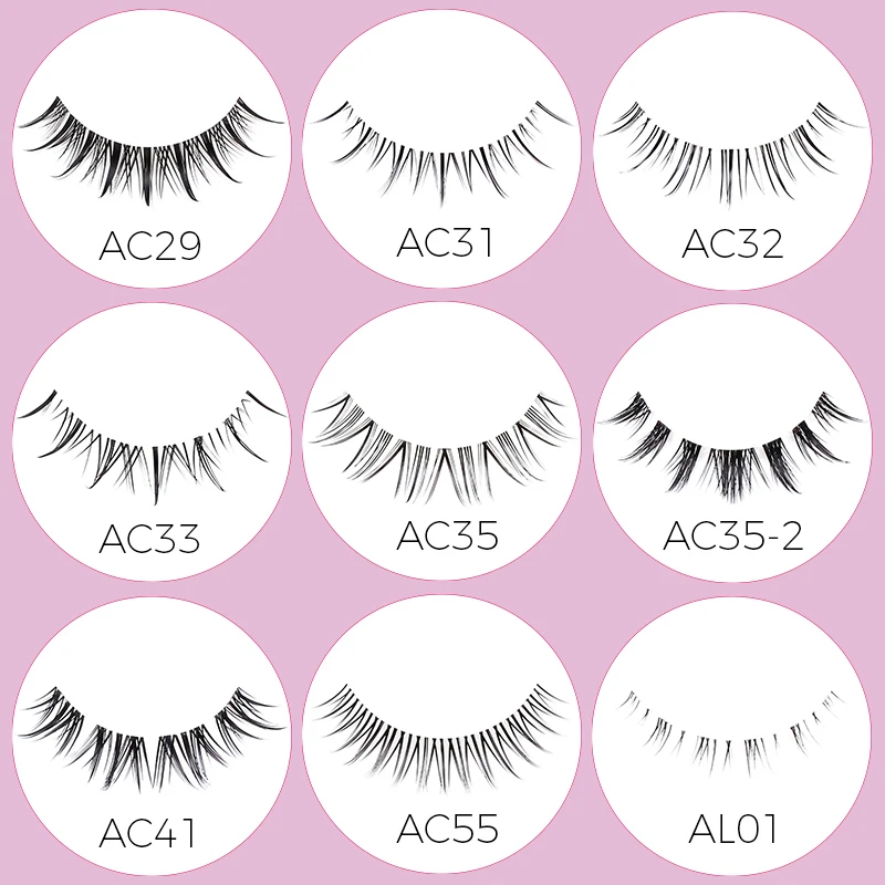 アベストユー 5ペア ショート インビジブル クリアバンド キャットアイ フェイクミンク ラッシュ 5-12mm ナチュラル 薄い 軽い ウィスピー 再利用可能 フルストライプ つけまつげ