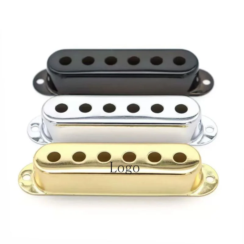 Logo Customized Single Coil Pickup Brass Metal Cover 48/50/52 For ST Electric Guitar,3 Pieces/Set