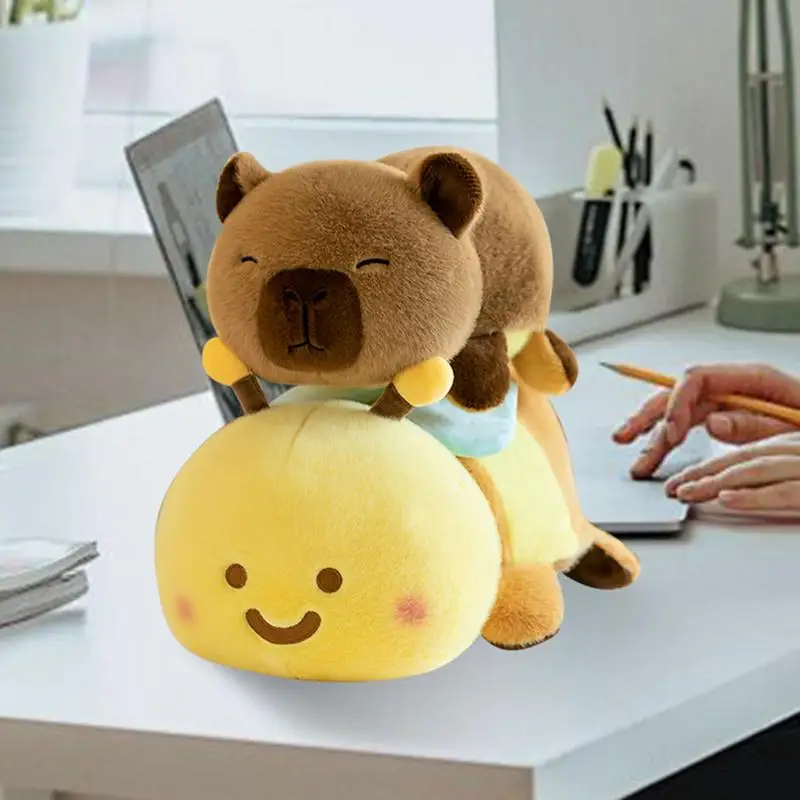 Peluche Réversible Capybara, Animaux Kawaii, Coussin Réaliste, Poupées