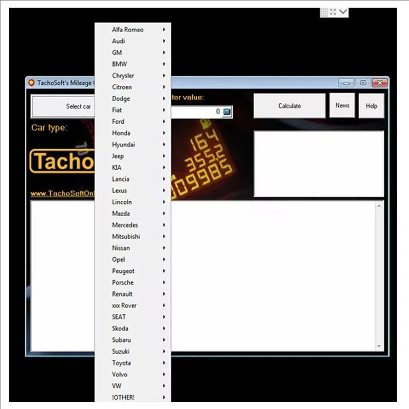 Car Mileage Calculator Code Calculation Tachosoft Mileage CalculatorV23.1 Unlimited Use With License Digital Odometer Calculate