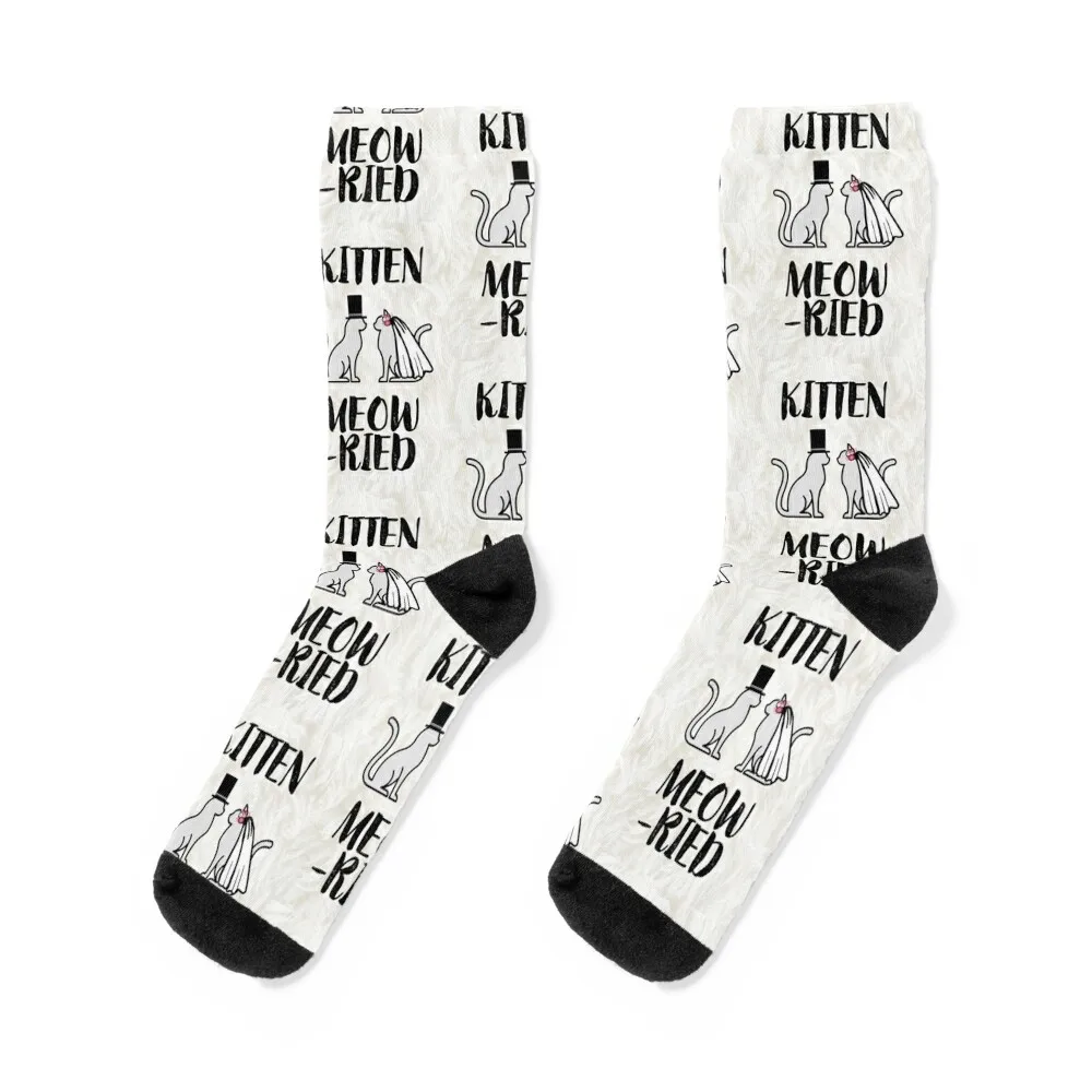 Kitten Meow-ried, getting married gift Socks Hiking boots kawaii Boy Child Socks Women's