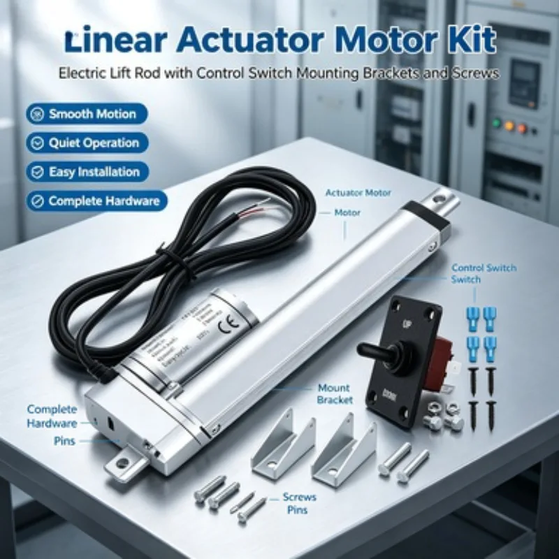 12V Heavy Duty Linear Actuator 6 Inch Stroke 1500N Fast Speed 10mm/s Electric Linear Motion Driving Equipment