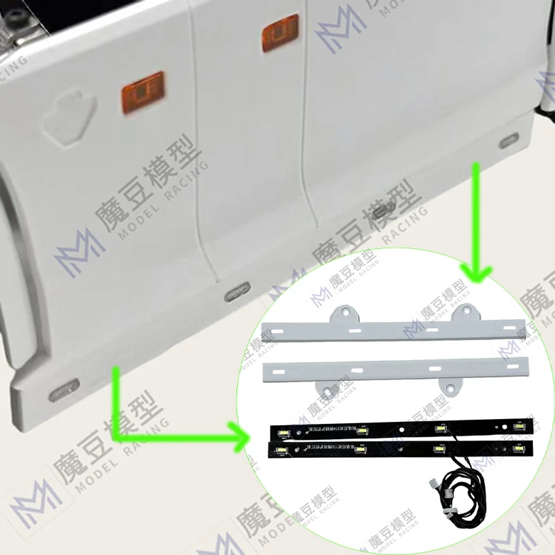 

Simulation LED 3V Side Light Bar Side Lights Upgrade Accessories for 1/14 Tamiya RC Truck SCANIA 770S 6x6