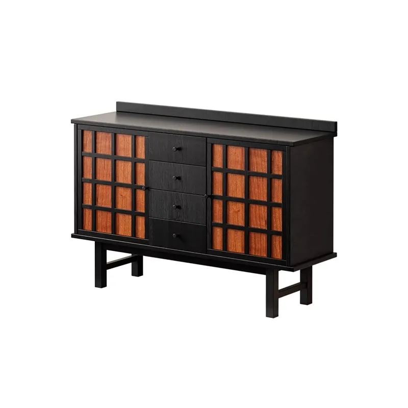 

Medieval light luxury solid wood chest, chest of drawers, living room French retro locker