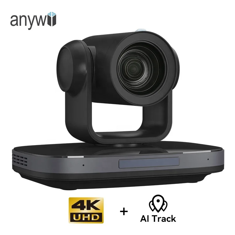 Anywii 4K PTZ Camera 20x Optical Zoom 60FPS PTZ Camera 4K AI Auto Tracking for Church Worship Conference Education Events