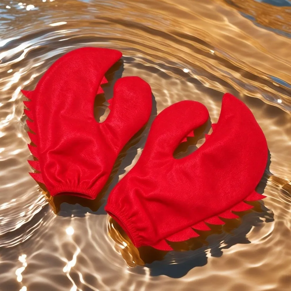 Ball Props Cartoon Crab Pliers Gloves Creative Polyester Dress Up Mitten Funny Halloween Mitt Stage Performance