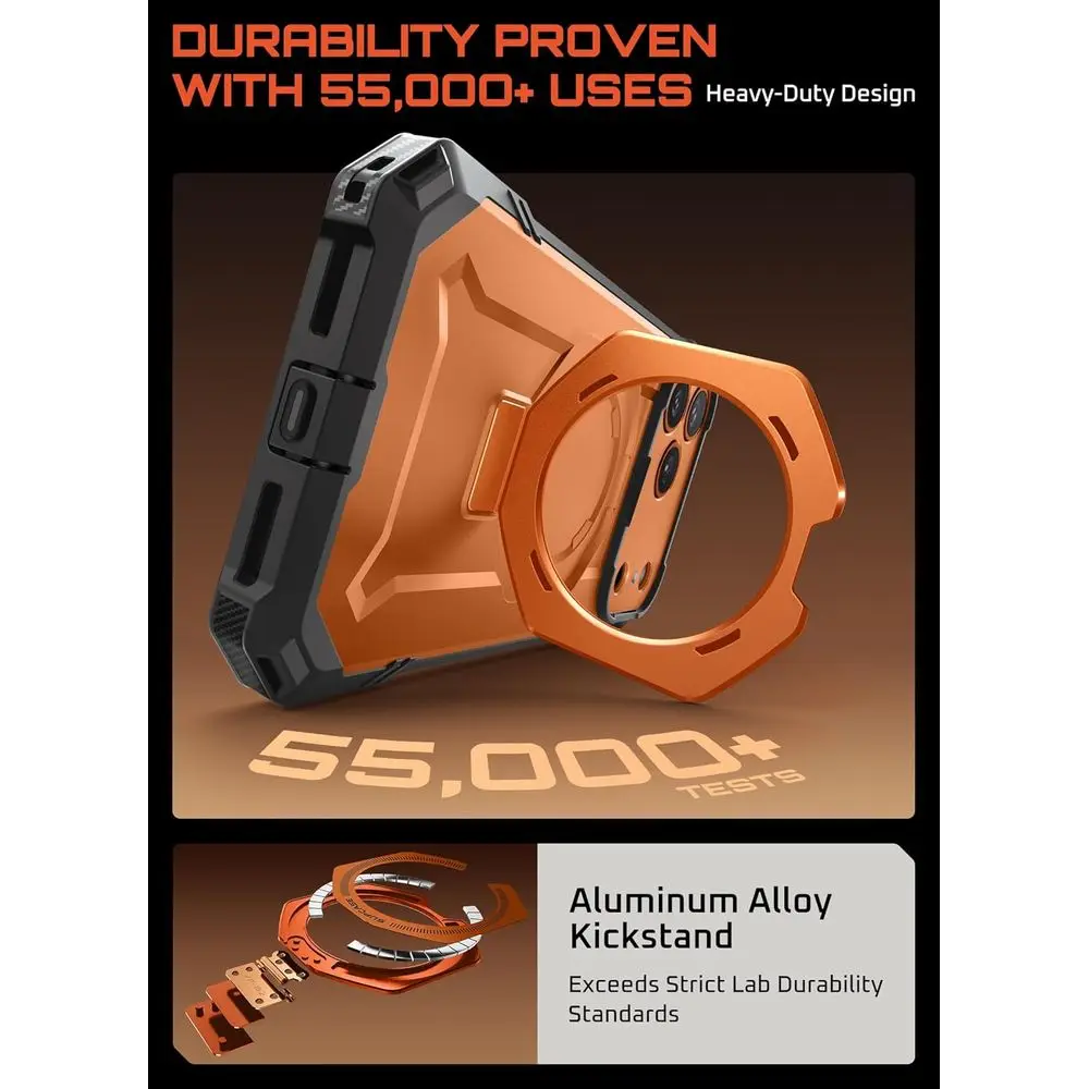 voor iPhone 17 Pro hoesje met standaard (Unicorn Beetle Grip), [Camerabedieningsafdekking] [Compatibel met MagSafe] [Militaire kwaliteit Dr