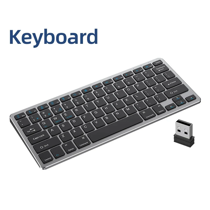 무선 블루투스 5.0 키보드 마우스 세트, 맥북 아이패드 PC 노트북 태블릿용, USB C 충전식, 초박형 휴대용 키보드, 2.4G