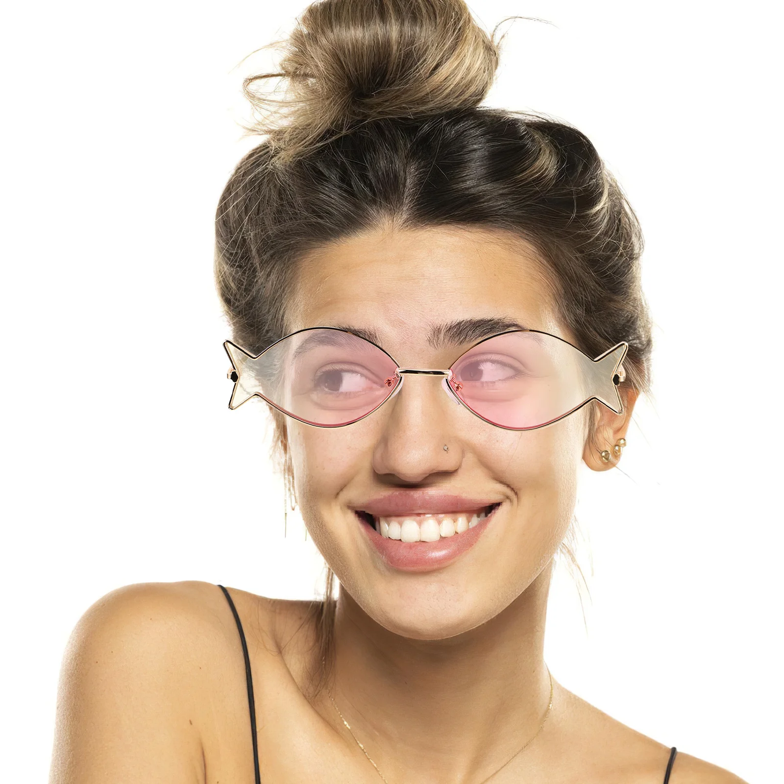 

Fashion Sunglasses Fish-Shaped Hawaiian Party Eyewear Fun Photo Booth Props Summer Beach Pool Accessories Luau Glasses