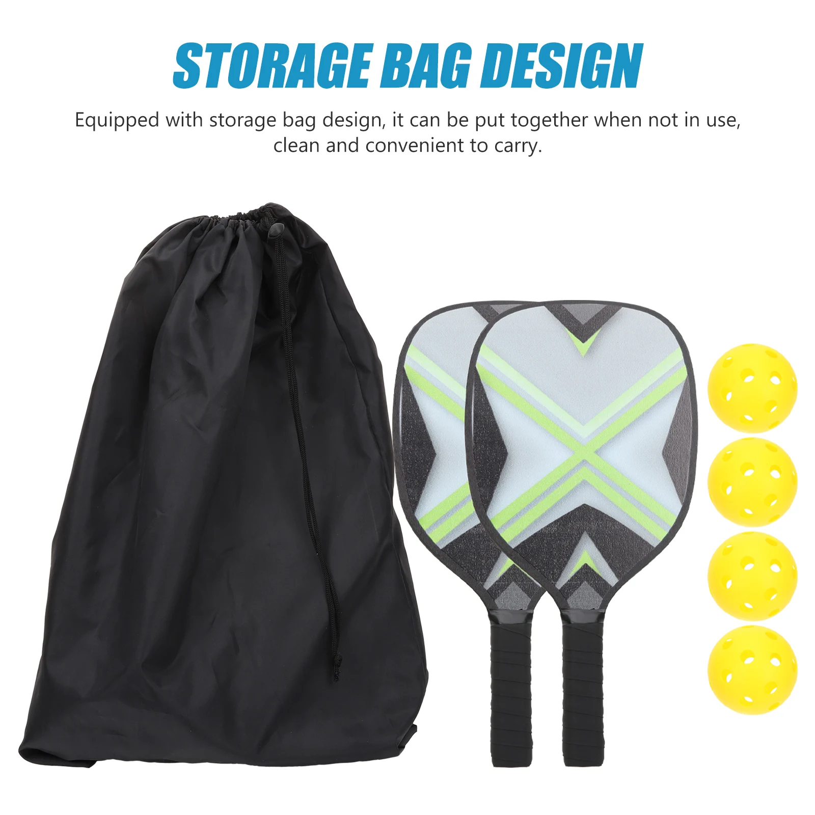 

1 Set Pickleball Rackets Set With Balls Professional Lightweight Kids Sports Outdoor Training Practice Household Playing Kit