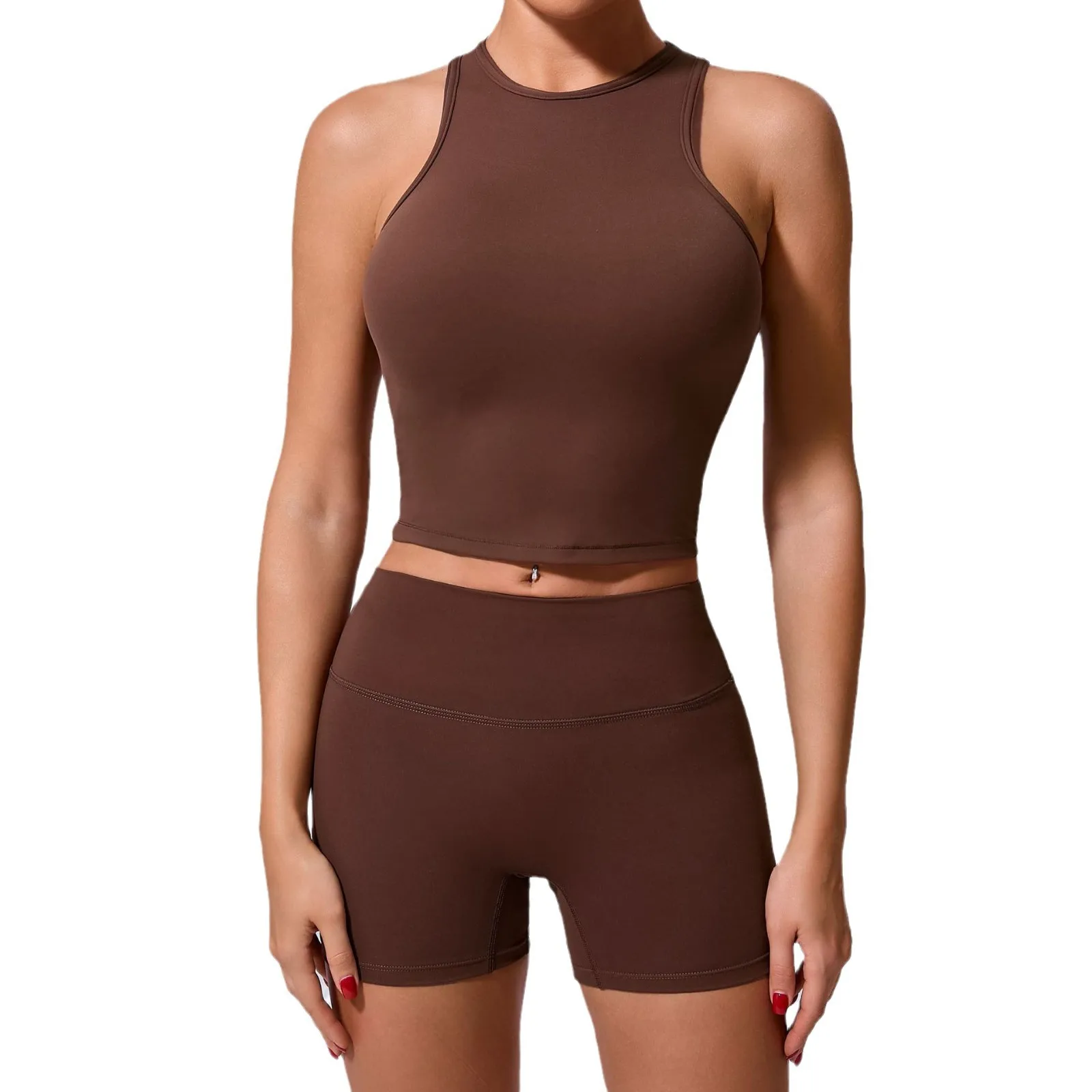 

Yoga Set Quick-drying Tight-fitting Versatile Outerwear Casual Fitness Running and Sports Shorts Set