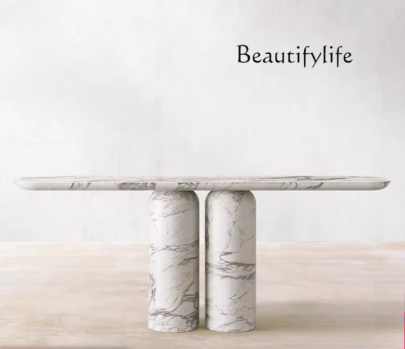 X Natural Marble Entrance Modern Minimalist Style High-end Light Luxury Italian Minimalist Home