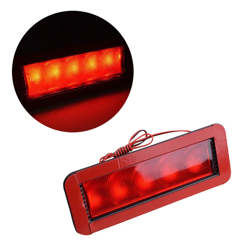 Universal 5 LED Third Brake Light High-Mounted Stop Lamp 12 V DC Car Rear Brake Light Signal Lamp ABS and PC Car Accessories 