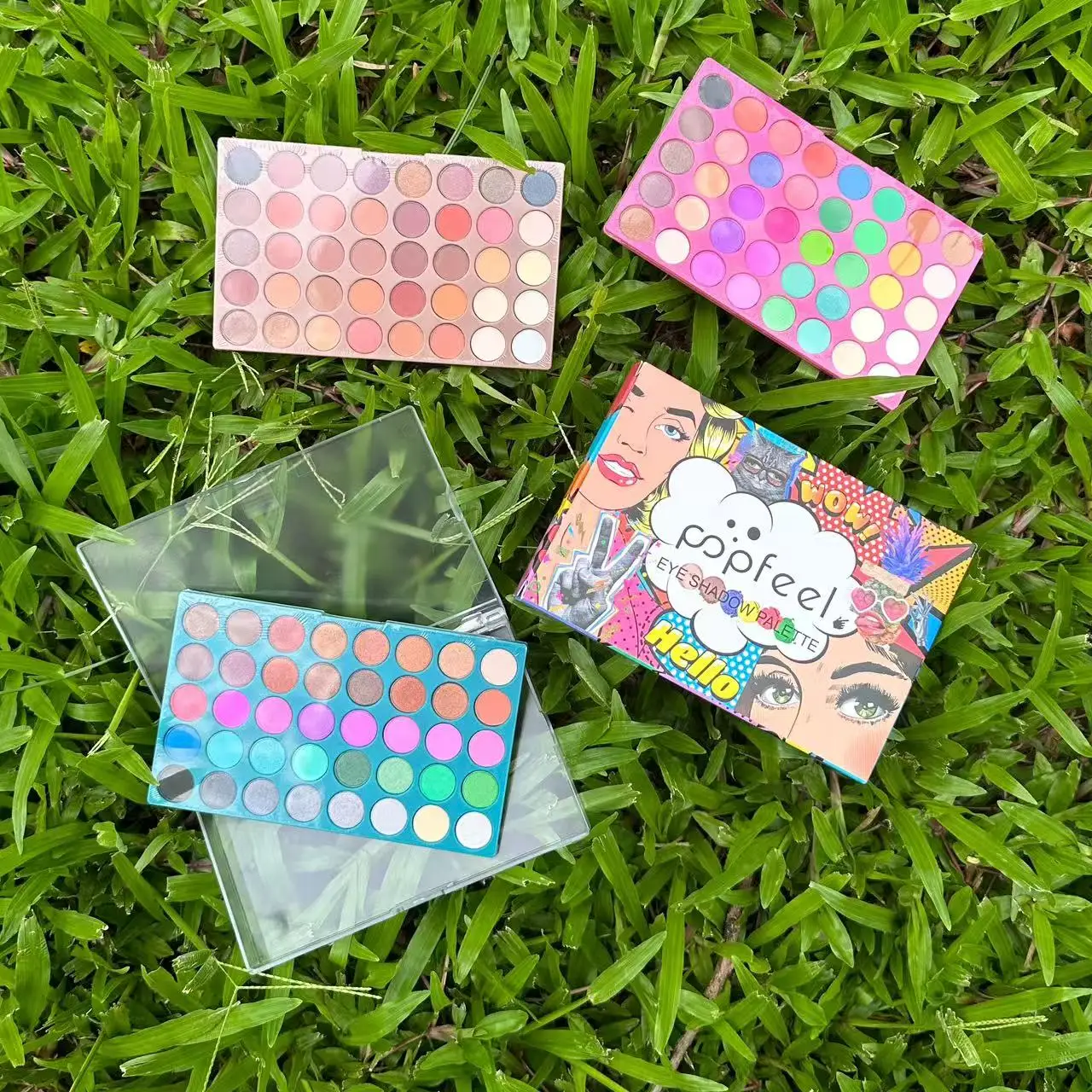 POPFEEL Palette di ombretti 3 in 1 da 120 colori, tonalità luccicanti e opache ad alto pigmento per un aspetto versatile, collezione di trucchi per occhi all-in-one