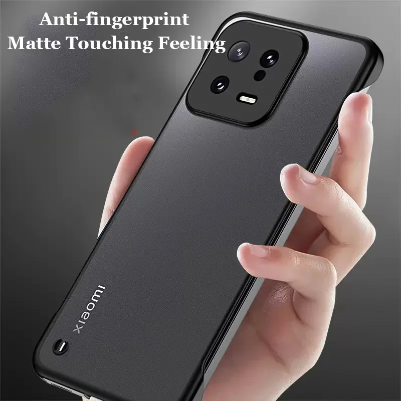 Clear Frameless Matte Phone Cover For Xiaomi 14 Ultra Transparent Thin Hard PC Shockproof Phone Case For Xiaomi Mi 13 Pro 15 14T