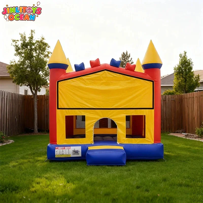 Commercial Grade PVC Inflatable Bounce House Bouncer Bouncy Jumping Castle for Kids with Banner