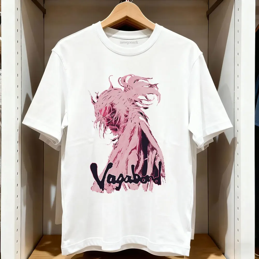 Neon Musashi Miyamoto Vagabond Classic Manga T-Shirt woman man Casual cotton cartoon graphic t shirts boyfriend Short-sleev