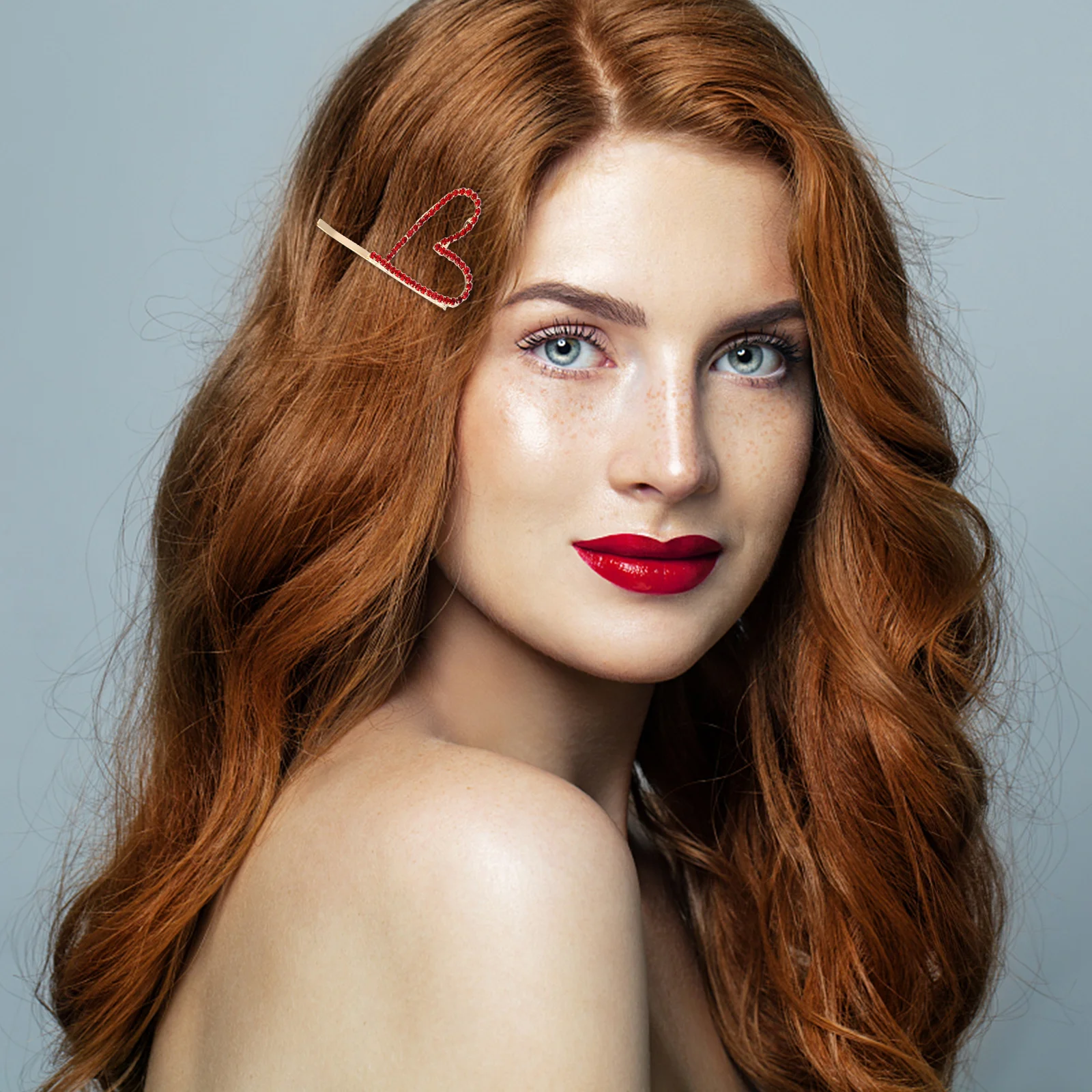 

2pcs Heart-Shaped Hair Clips Rhinestone Alloy Barrette For Women Girls Wedding Party Daily Wear Hair Accessories Fashion