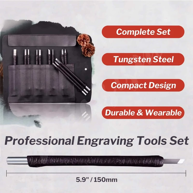 10 PCS Stone Carving Tool Sets Chisel Tool Set For Soft Limestone Alabaster Stone Wood
