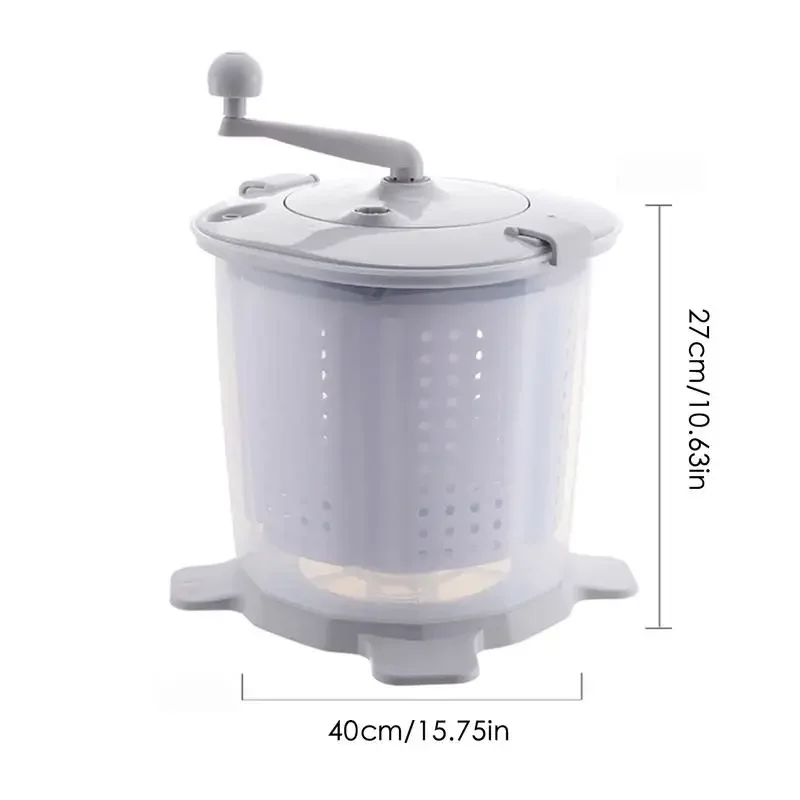 

Portable Manual Non Electric Washing Machine Baby Clothes Washer Suitable For Dormitory Apartment Camping Hand Crank Washer