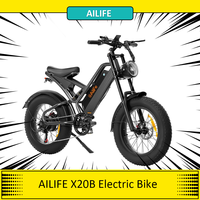 AILIFE X20B Electric Bike,1000W Motor 48V15Ah Battery 20*4.0 inch Fat Tires Vintage Bicycles 30mph Max Speed 62miles Max Range