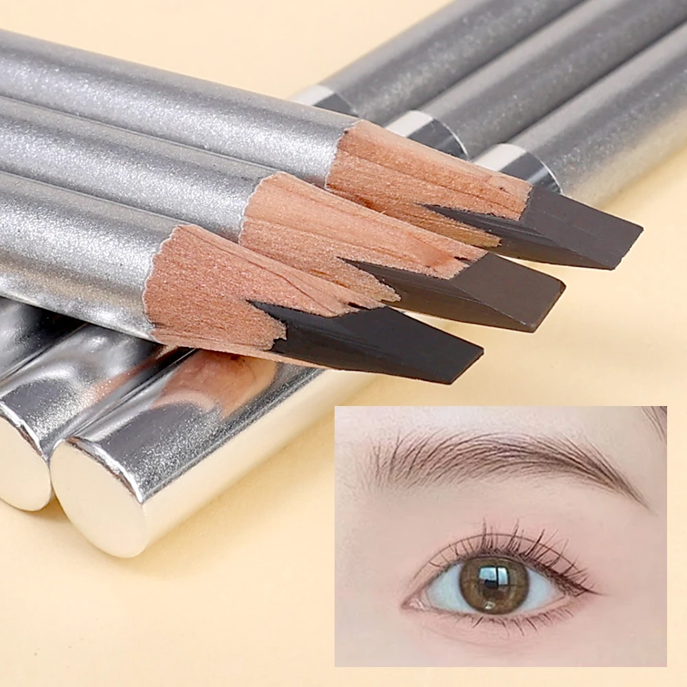 Hard Core Eyebrow Pencil Axe Shaped Tip Waterproof Women Long-lasting Eye Makeup Pen Permanent Natural 3D Eyebrow Pencil Tattoo