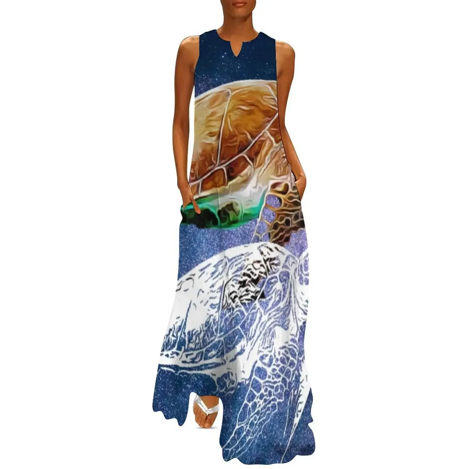 

Cosmic space turtle design Long Dress Womens dresses women dress clothes Dress