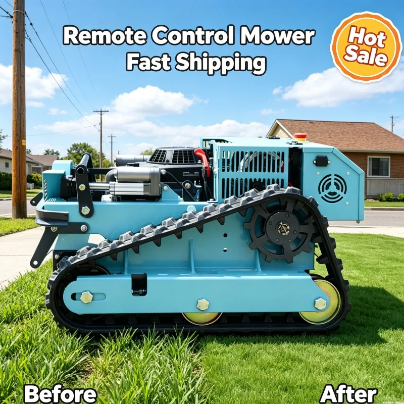 Customized Factory Direct Remote Control Lawn Mower Cordless Lawn Mower Lawn Mower Robot Time Saving Labor Saving For Farm Grass
