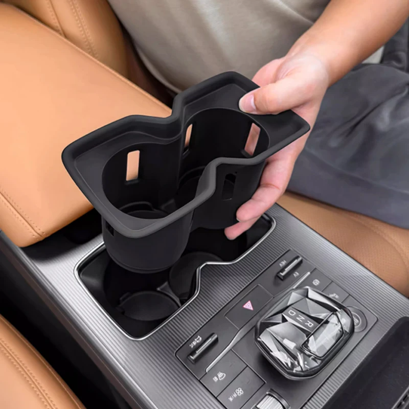 

For BYD SONG L DM-i 2024 2025 Silicone Cover for Central Control Water Cup Automotive Interior Storage Accessories