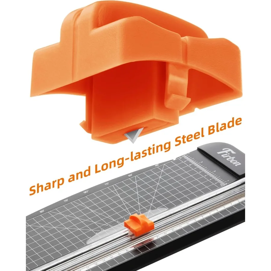 شفرة بديلة لقطع الورق مع تصميم أمان تلقائي لأداة تشذيب الورق باللونين الأبيض والأسود مقاس A4 مكونة من 5 عبوات #4